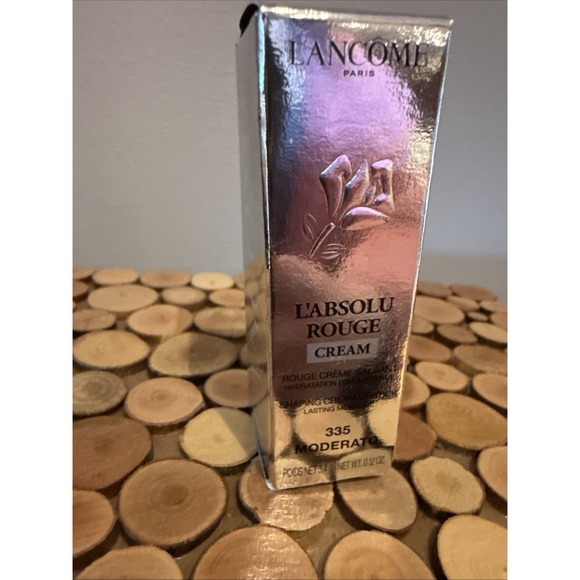Lancome L'Absolu Rouge 335 MODERATO Cream Lipstick 0.12 oz. Full Size New In Box - Picture 4 of 4